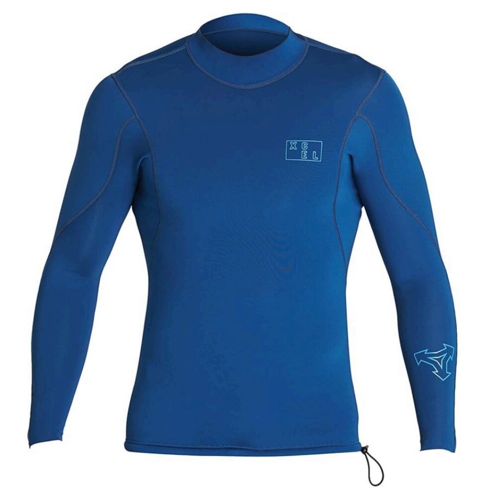 XCEL Axis Long Sleeve Neoprene Wetsuit Surf Jacket 2/1mm Blue Size Small